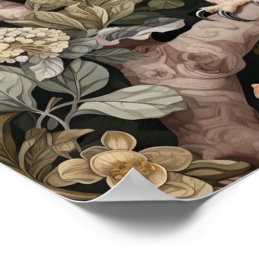 Owl Decorative Malerei Poster (Ecke)