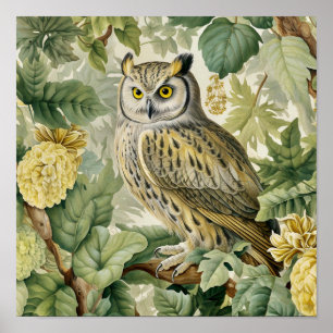 Owl Decorative Malerei Poster