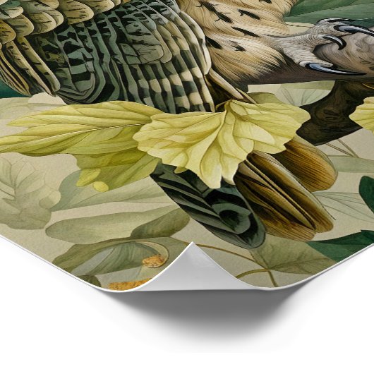 Owl Decorative Malerei Poster (Ecke)