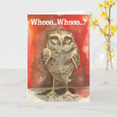 Owl 'Denken Sie an Sie' Grußkarte Karte (Gelbe Blume)