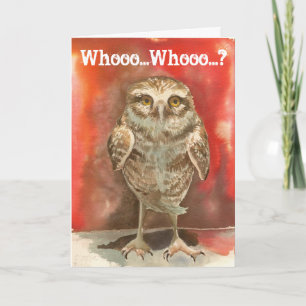 Owl 'Denken Sie an Sie' Grußkarte Karte