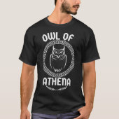 Owl der Göttin Medusa Griechisch T-Shirt (Vorderseite)