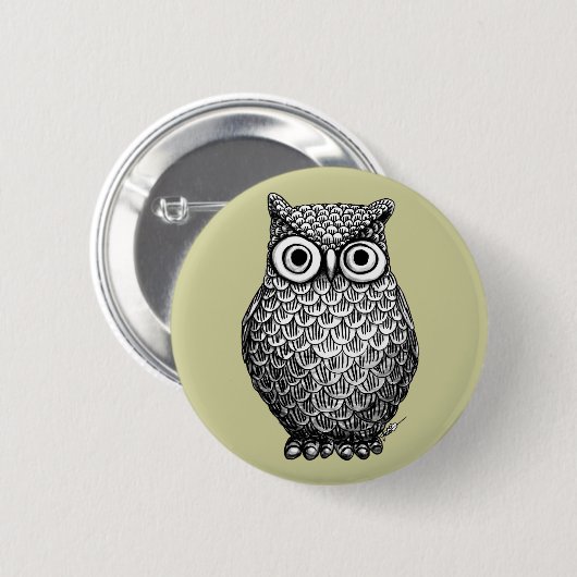 Owl Design Button-Button Button (Vorne & Hinten)