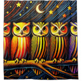 Owl Design Duschvorhang (Vorderseite)