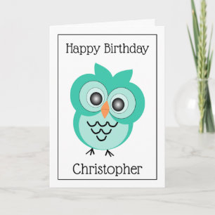 Owl Design Geburtstag Karte