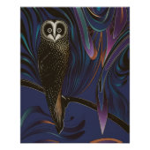 Owl Design Poster Wall Art Psychedelia (Vorderseite)