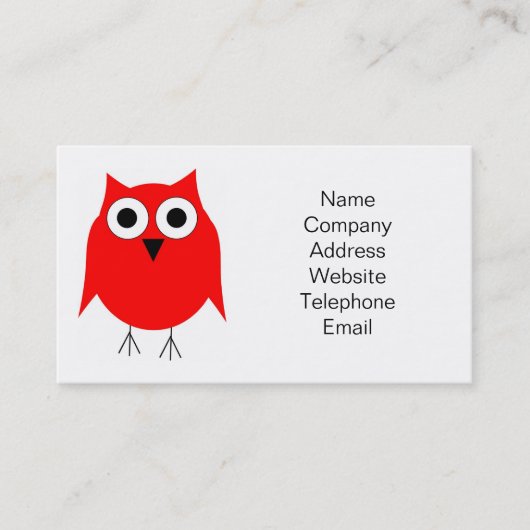 Owl Design Visitenkarte (Vorderseite)