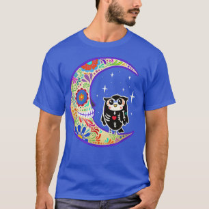 Owl Dia de Los Muertos Skeleton Sugar Skull T-Shir T-Shirt