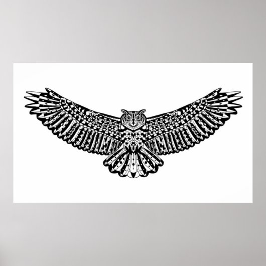 Owl Doodle 2 Poster (Vorne)