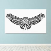 Owl Doodle 6 Leinwanddruck (Insitu (Holzboden))