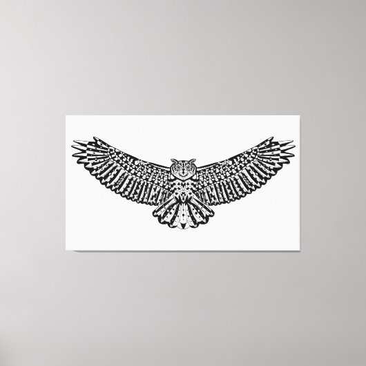 Owl Doodle 6 Leinwanddruck (Vorderseite)