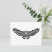 Owl Doodle Postkarte (Stehend Vorderseite)