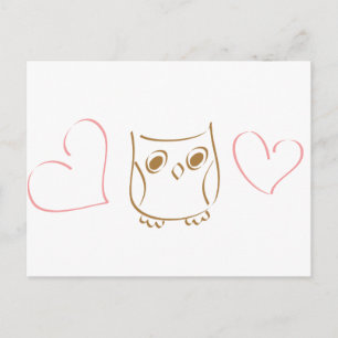 Owl Doodle Postkarte