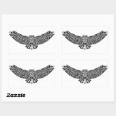 Owl Doodle Rechteckiger Aufkleber (Blatt)