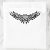 Owl Doodle Rechteckiger Aufkleber (Tasche)