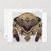 Owl Dream Catcher Postkarte (Vorne/Hinten)