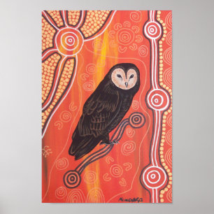 Owl Dreaming Poster von Mundara
