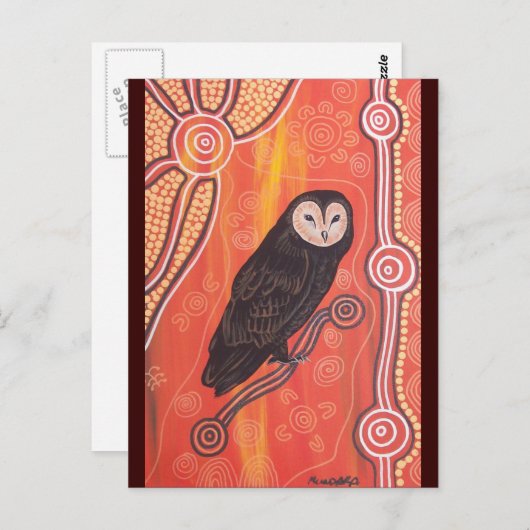 Owl Dreaming Postkarte (Vorne/Hinten)