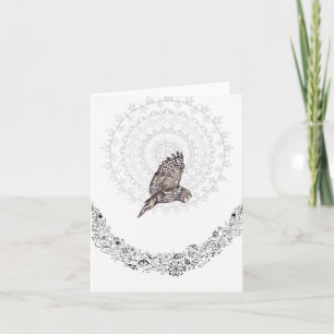 Owl Dreams Falted Note Card Karte