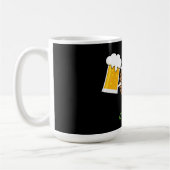 Owl Drinking Beer St Patrick's Day | Personalisier Kaffeetasse (Links)