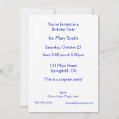 Owl Duo Zweittage-Party Einladung (Rückseite)