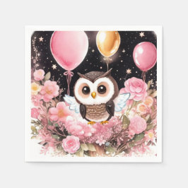 Owl Erster Geburtstag Napkins Serviette