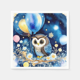 Owl Erster Geburtstag Napkins Serviette