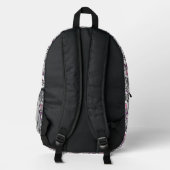 Owl Eyeglasses Muster Bedruckter Rucksack (Rückseite)