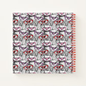 Owl Eyeglasses Pattern Notizblock (Rückseite)