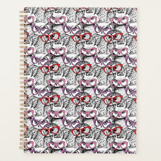 Owl Eyeglasses Pattern Planer (Vorderseite)