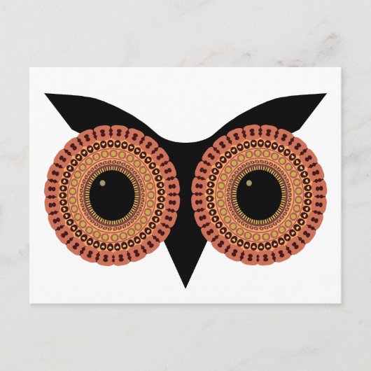 Owl Eyes benutzerdefinierte Postkarte (Vorderseite)