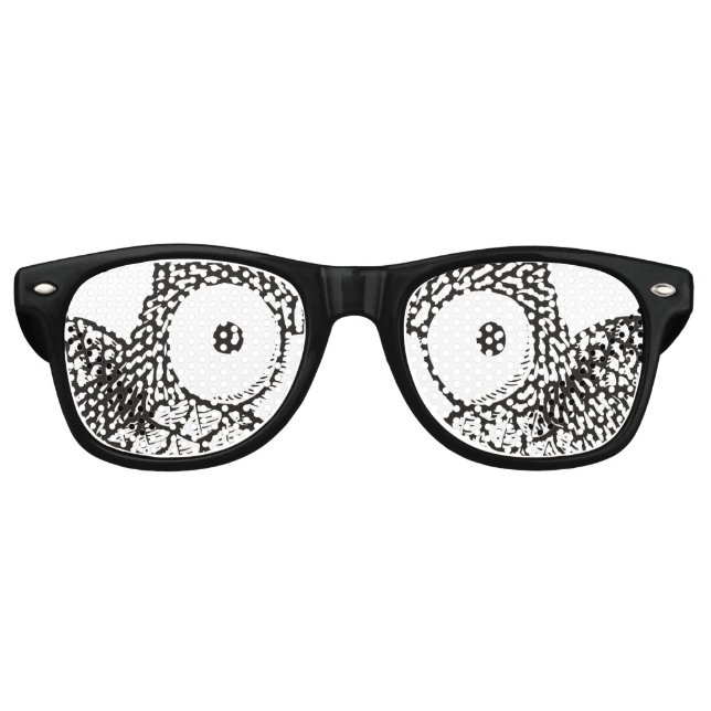 Owl Eyes Cartoon Partybrille (Vorderseite)