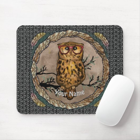 Owl Eyes Mouse Pad Mousepad (Mit Mouse)