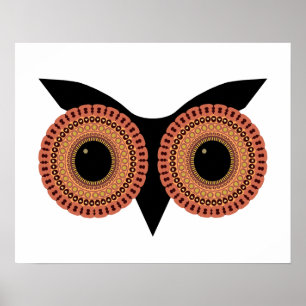 Owl Eyes Zollposter Poster