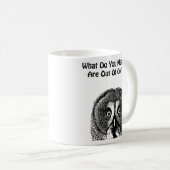 Owl Face Tiere Kaffee lustige Kunst Kaffeetasse (VorderseiteRechts)