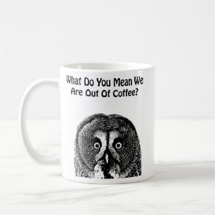 Owl Face Tiere Kaffee lustige Kunst Kaffeetasse