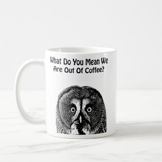 Owl Face Tiere Kaffee lustige Kunst Kaffeetasse (Links)