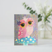 Owl Fairy Princess Postcard Postkarte (Stehend Vorderseite)