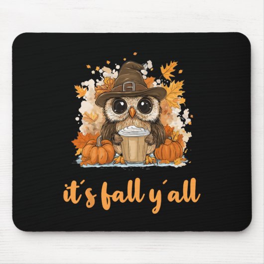 Owl Fall Erntedank Es ist Fall Yáll Mousepad (Vorne)