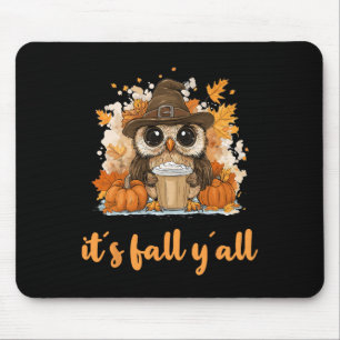 Owl Fall Erntedank Es ist Fall Yáll Mousepad