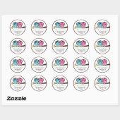 Owl Family Address Labels Runder Aufkleber (Blatt)