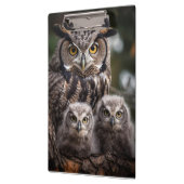 Owl Family Clipboard Klemmbrett (Links)