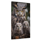 Owl Family Clipboard Klemmbrett (Rechts)