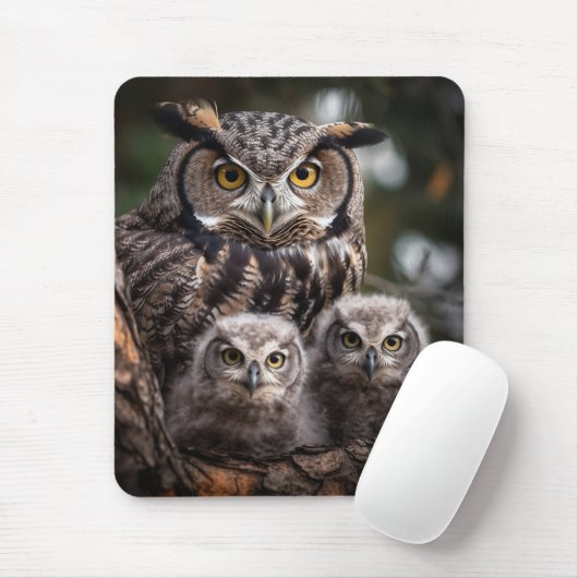 Owl Family Mousepad (Mit Mouse)