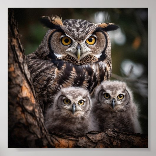 Owl Family Poster (Vorne)
