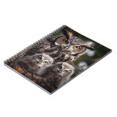 Owl Family Spiral Foto Notebook Notizblock (Linke Seite)