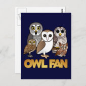 Owl Fan Postkarte (Vorne/Hinten)