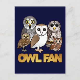 Owl Fan Postkarte