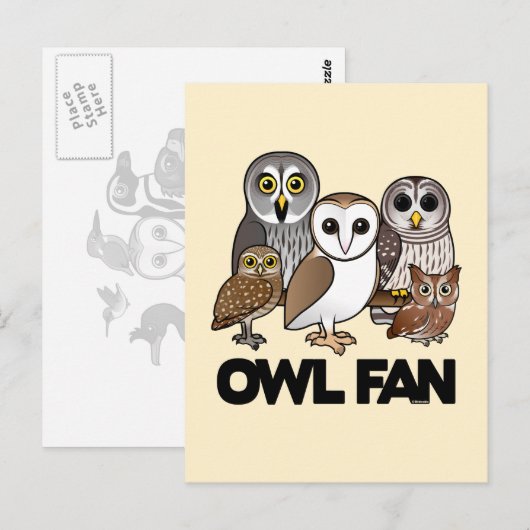 Owl Fan Postkarte (Vorne/Hinten)