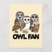 Owl Fan Postkarte (Vorderseite)
